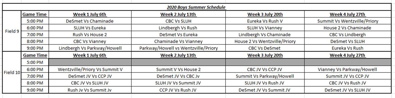 Schedules | St. Louis Lax